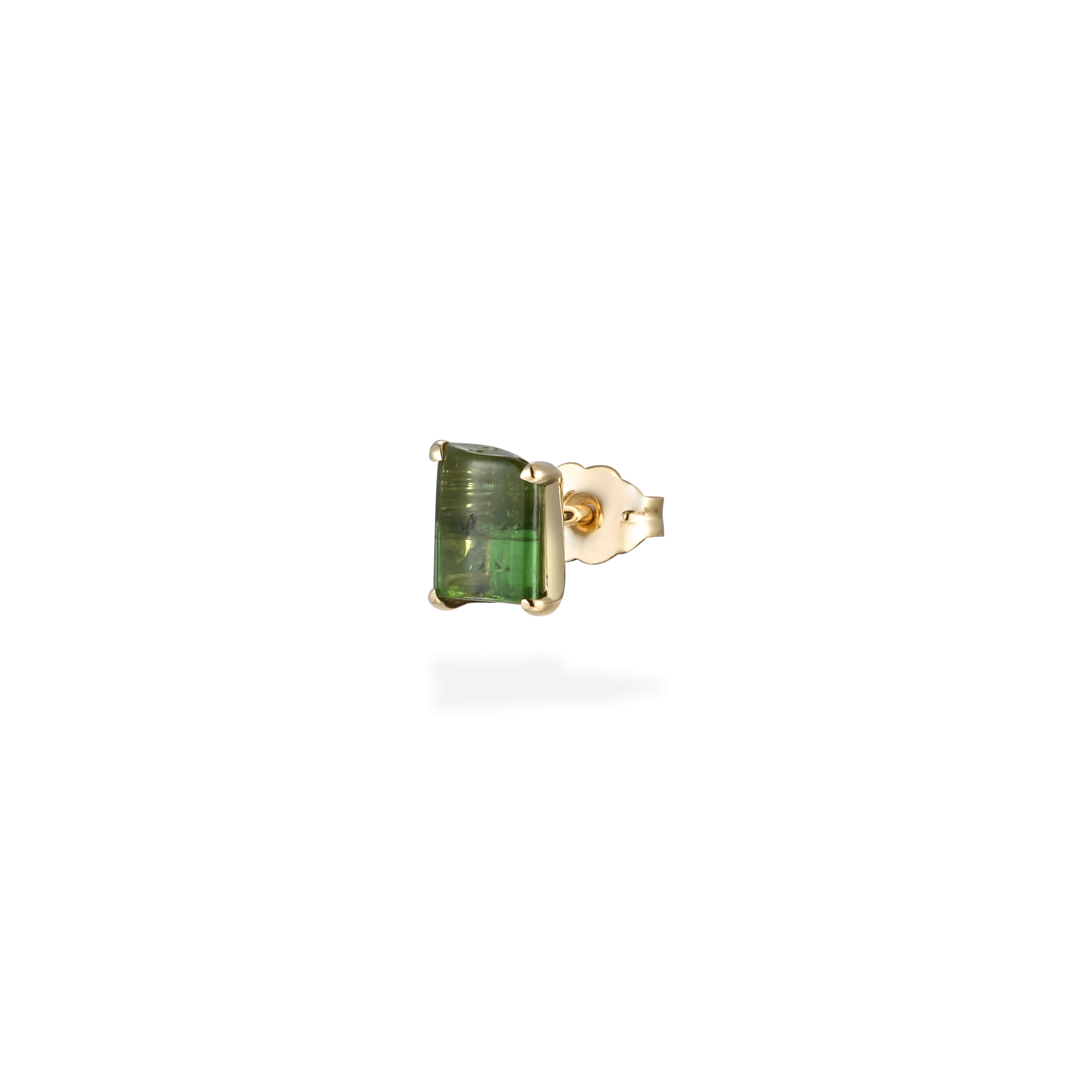 Forest bi-colored tourmaline stud